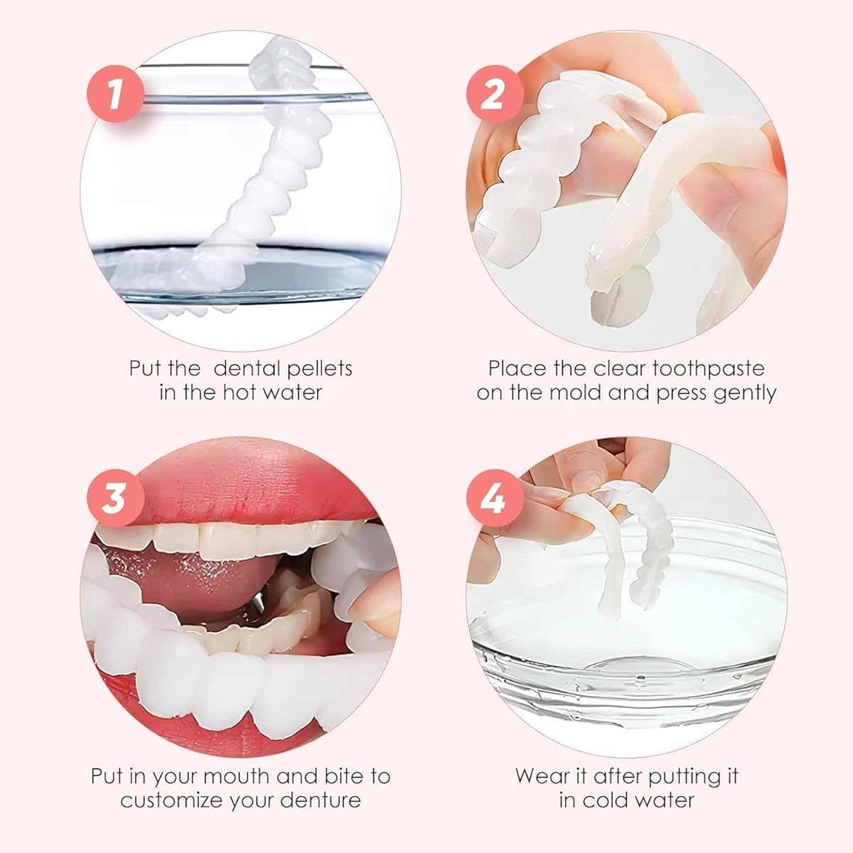 02 PCS Temporary Fake Teeth for Women and Men