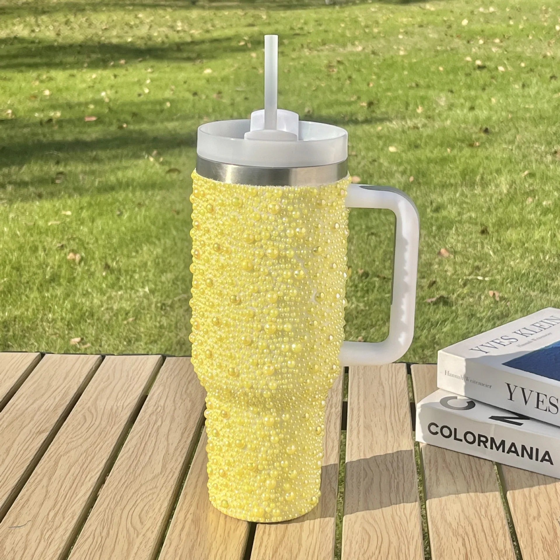 ✨ Stainless Steel Rhinestones Tumblers Bottle With Straw 💎🥤