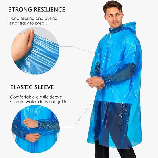 Pack of 2 Portable Pocket Raincoat