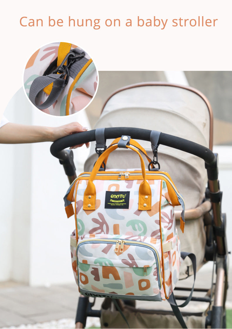 Mummy Maternity Large Storage Bag with USB Charging Port and Hanging Belt