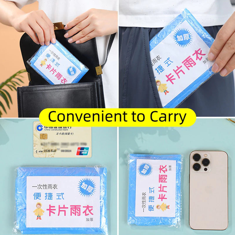 Pack of 2 Portable Pocket Raincoat